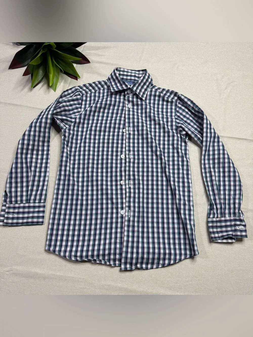 Boys Size 8 Button Down Shirt Lot Carter’s IZOD Class Club Plaid 4 Pc